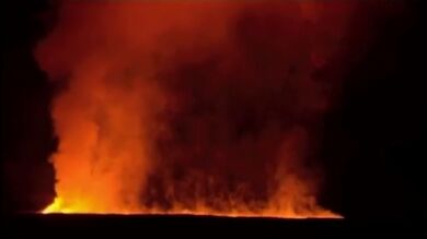 Violenta erupción del volcán Nyamulagira, el más activo de África