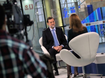 Mariano Rajoy durante la entrevista