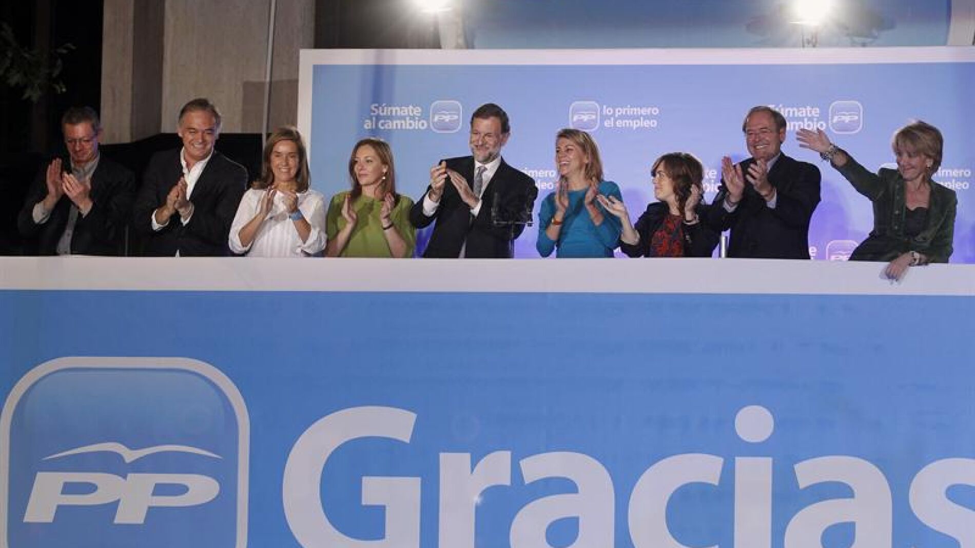 La cúpula del PP festeja la victoria