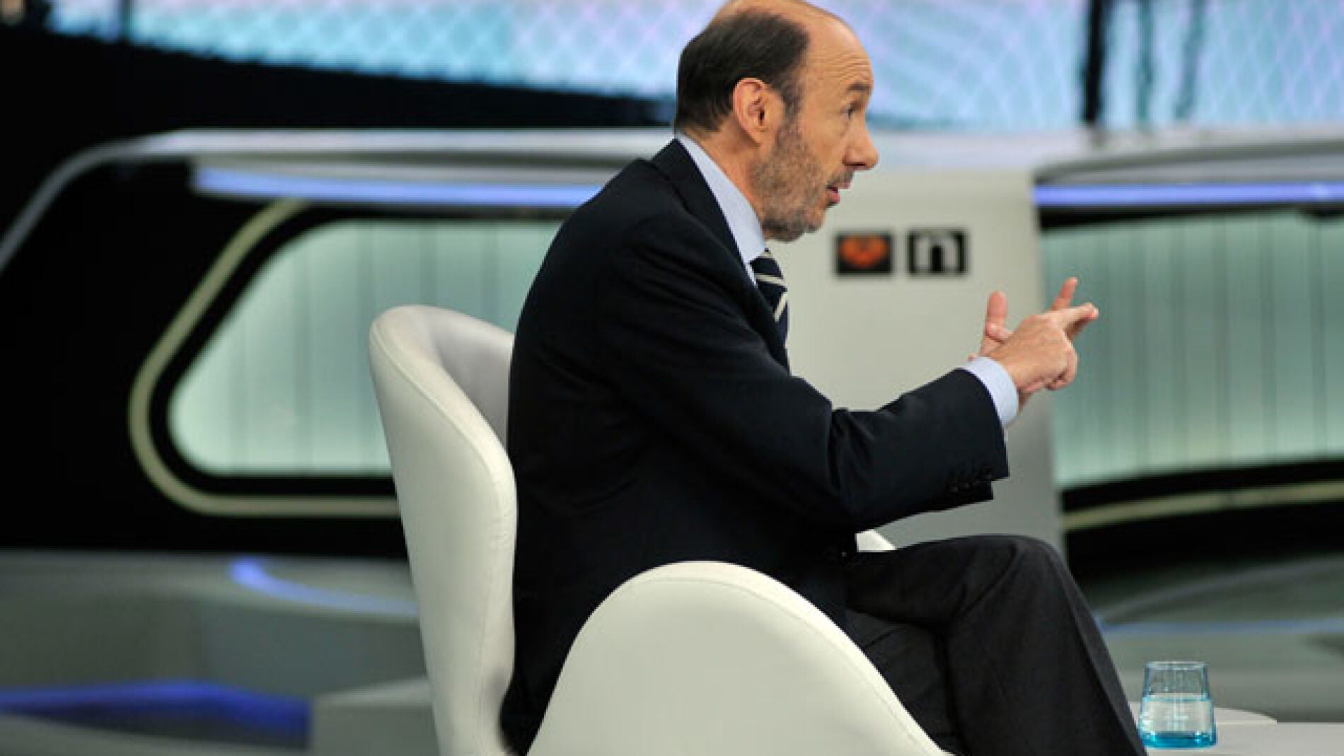 Rubalcaba durante la entrevista