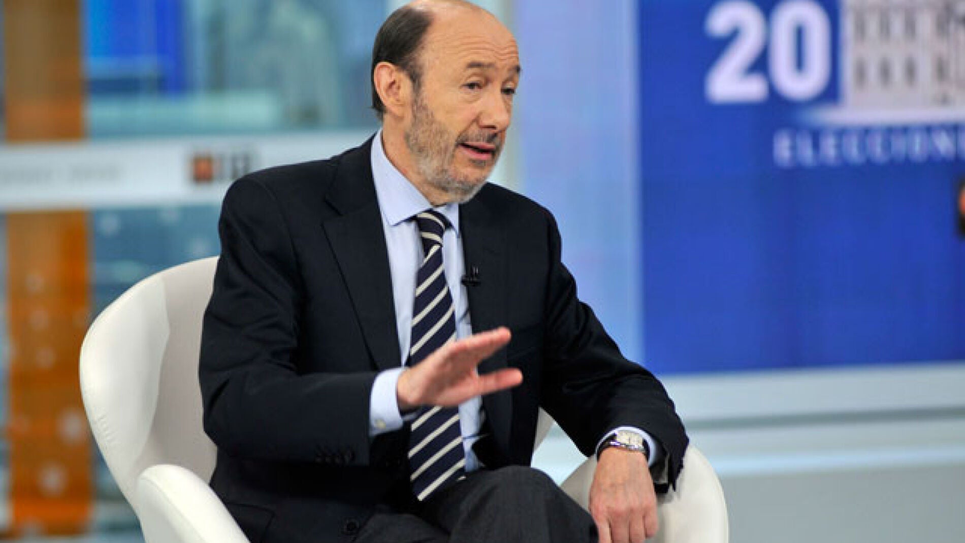 Rubalcaba durante la entrevista