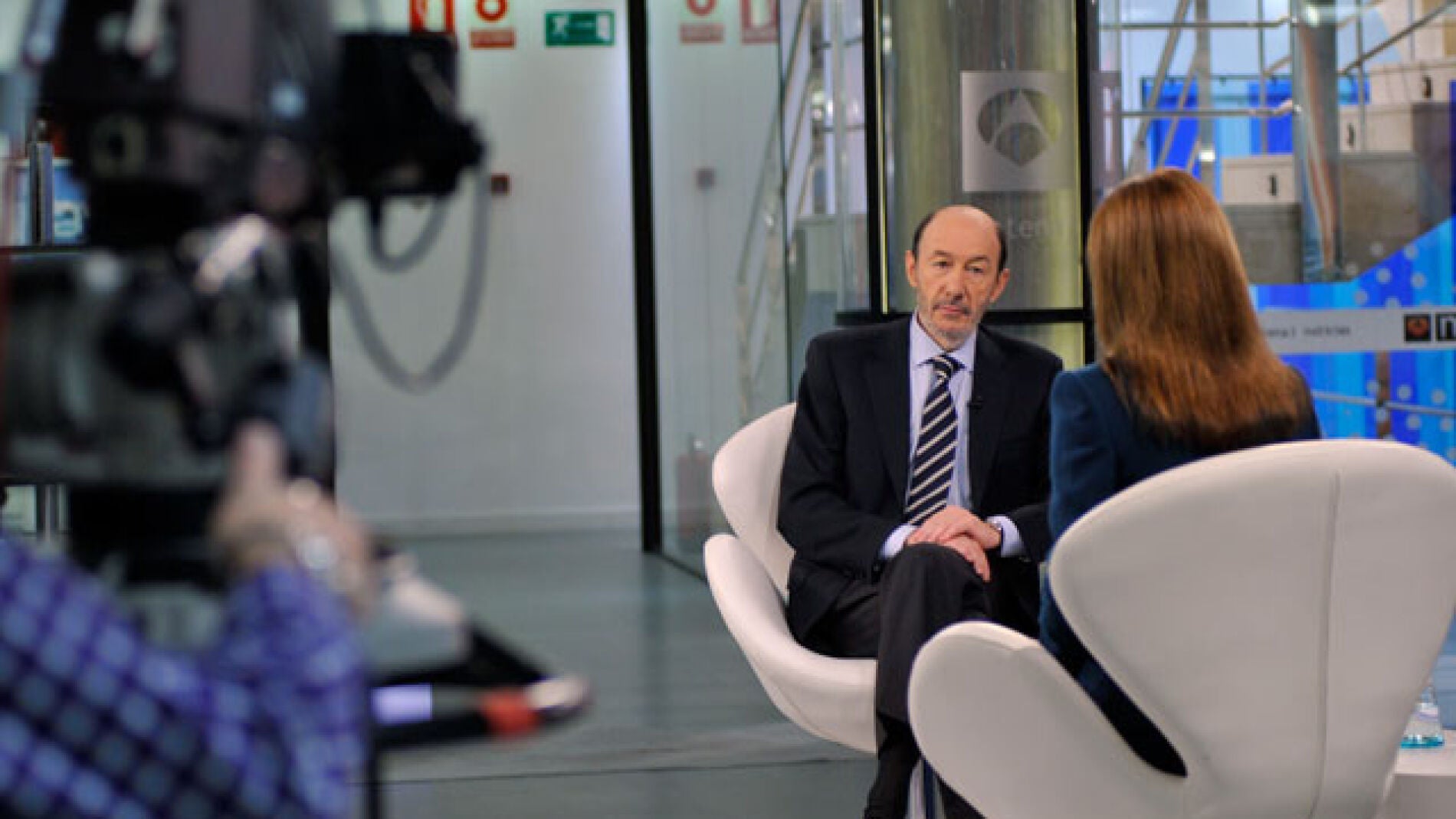 Rubalcaba durante la entrevista