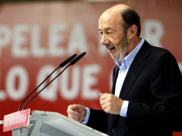 Mitin de Rubalcaba en Zaragoza