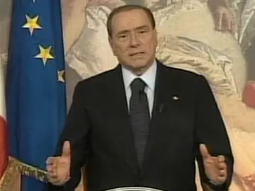 Silvio Berlusconi, en una comparecencia pública Silvio Berlusconi, en una comparecencia pública