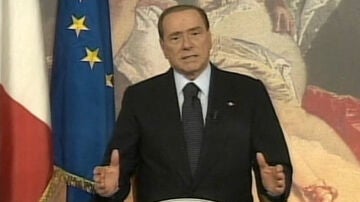 Silvio Berlusconi, en una comparecencia pública