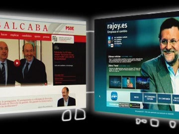 Páginas web de Rubalcaba y Rajoy