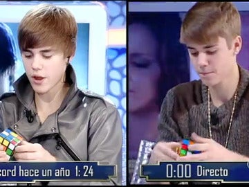 Justin Bieber y el cubo de Rubik