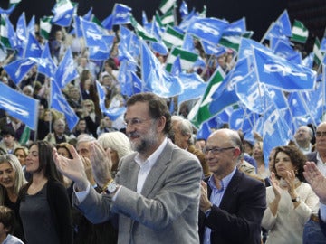 Mariano Rajoy en un mitin del Partido Popular