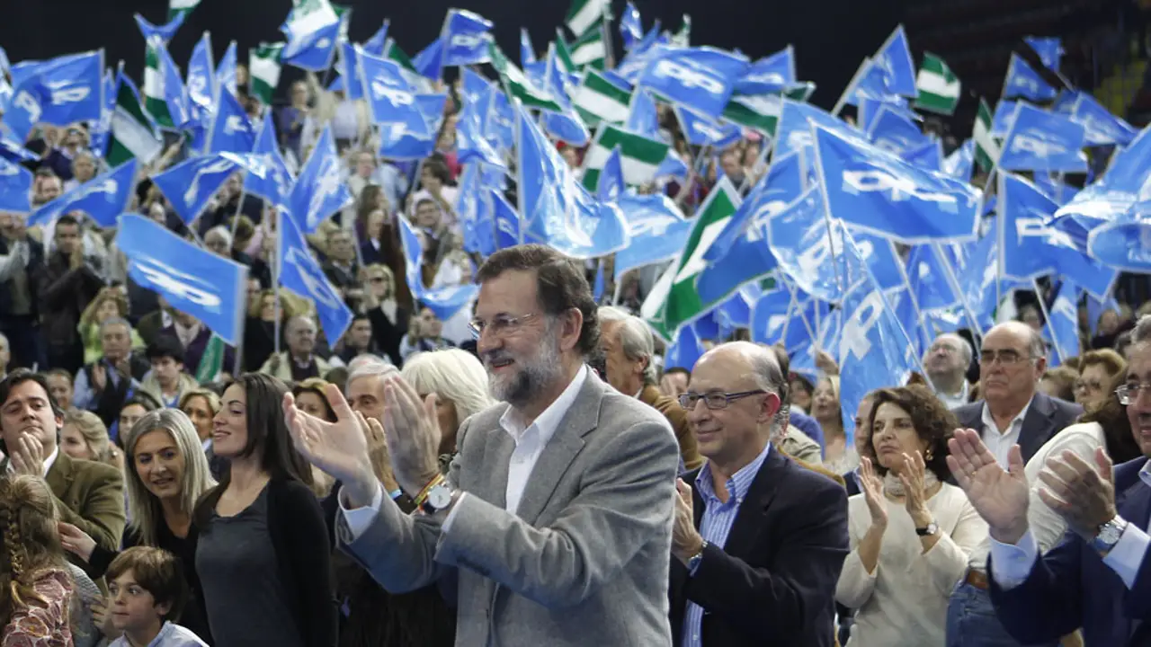 Los 'mitineros' del PP, fieles seguidores de Mariano Rajoy