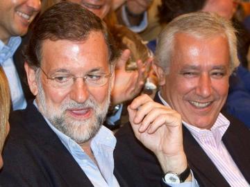 El líder del PP, Mariano Rajoy, en Huelva