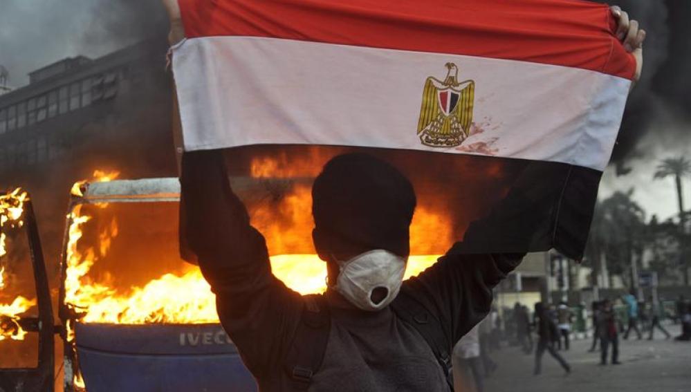 Imágenes de los enfrentamientos en la Plaza Tahrir