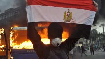 Imágenes de los enfrentamientos en la Plaza Tahrir