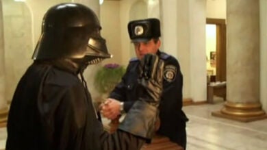Darth Vader reclama un terreno en el puerto ucraniano de Odessa 