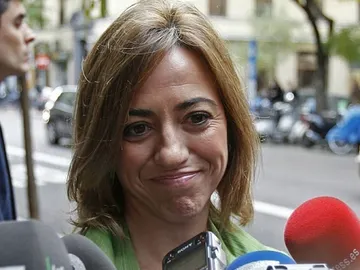 Carme Chacón a su llegada a Ferraz Carme Chacón a su llegada a Ferraz