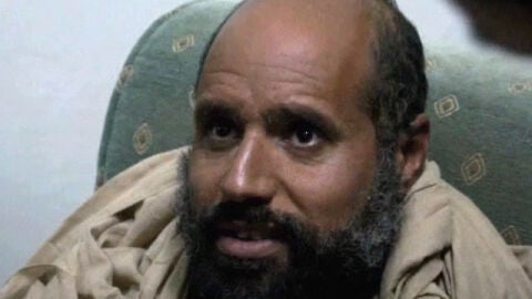 Im&aacute;genes de Saif al Islam tras su detenci&oacute;n