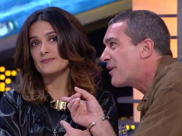 Antonio Banderas y Salma Hayek en El Hormiguero