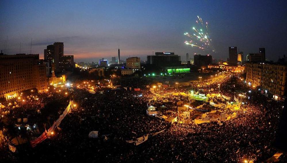 Concentración en la Plaza Tahrir de Egipto