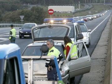 Accidente en una carretera española
