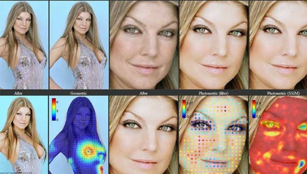 Retoques fotográficos a Fergie