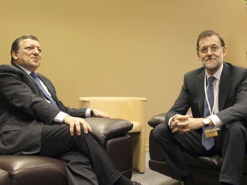 Mariano Rajoy con Durao Barroso