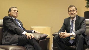 Mariano Rajoy con Durao Barroso