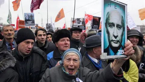 "¡Fuera Putin!", la consigna más repetida "¡Fuera Putin!", la consigna más repetida