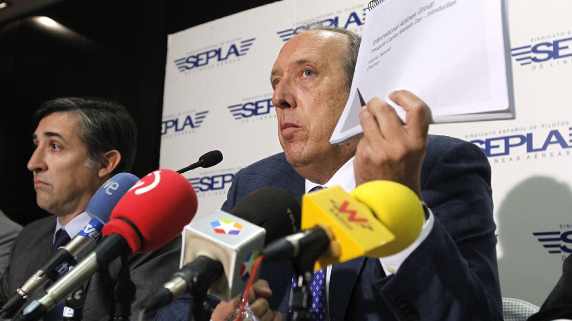 El presidente del sindicato de pilotos de Iberia, Justo Peral
