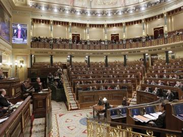 Vista del hemiciclo del Congreso de los Diputados