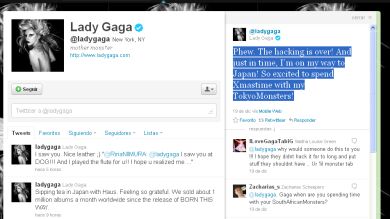 Lady Gaga sufre un ataque informático en sus cuentas de Facebook y Twitter