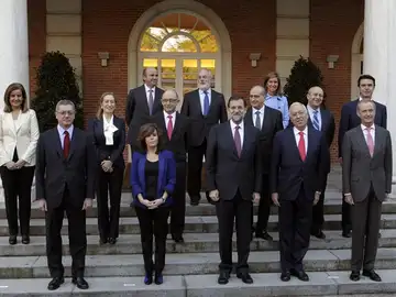 Rajoy con sus ministros Rajoy con sus ministros