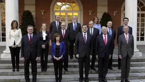 Rajoy con sus ministros Rajoy con sus ministros