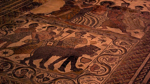 Mosaico romano de la villa de Santa Cruz