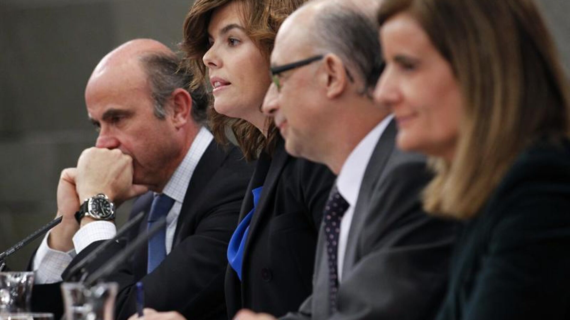 De Guindos, S&aacute;enz de Santamar&iacute;a, Montoro y B&aacute;&ntilde;ez