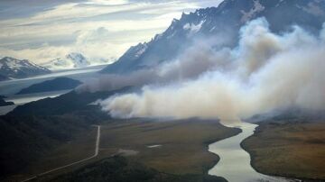 Incendio en la Patagonia chilena