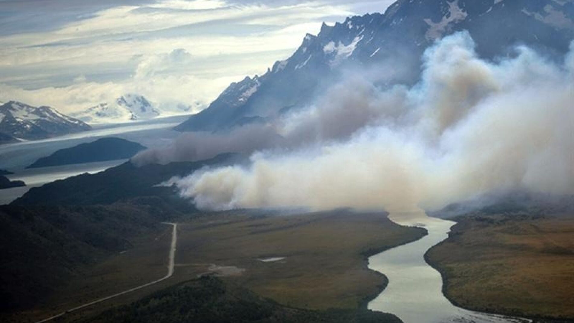 Incendio en la Patagonia chilena