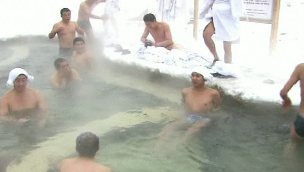 Bañarse a 30 grados bajo cero