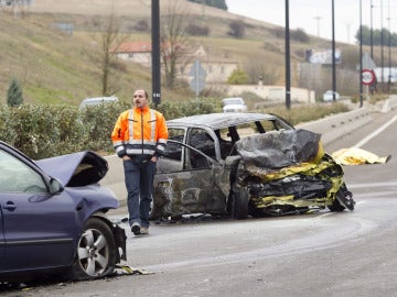 Accidente de coche en Burgos