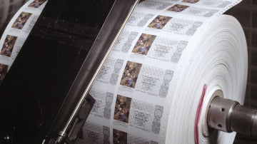 Décimos de la Lotería de 'El Niño' en la imprenta
