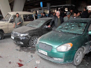 Imagen del atentado con 25 muertos en Damasco