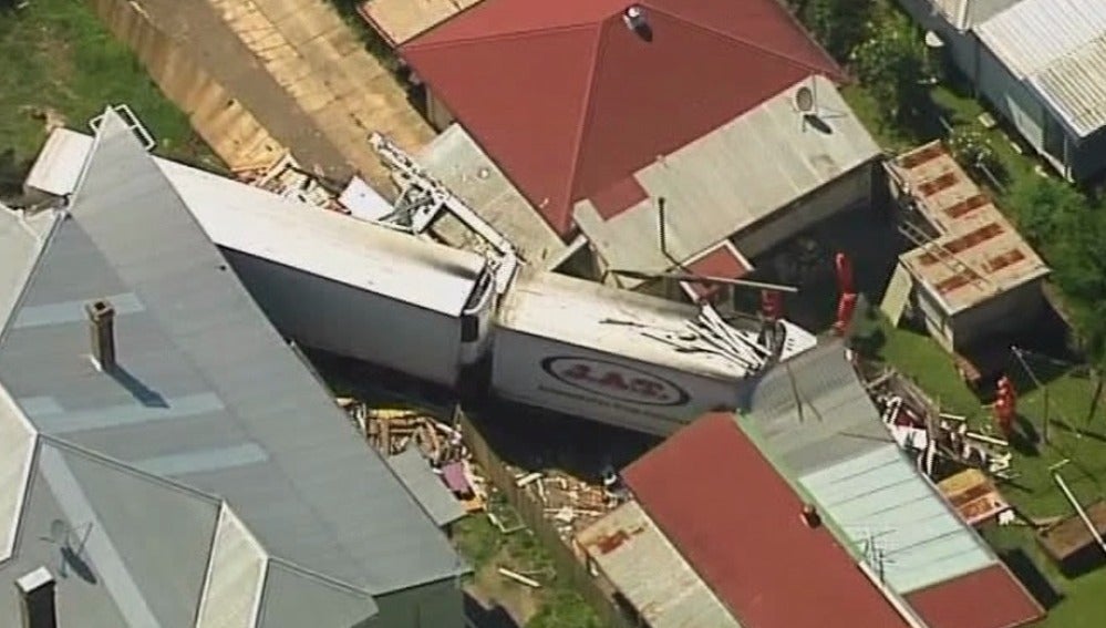 Accidente de un camión en Australia