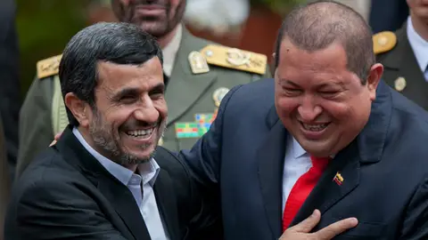 Ahmadineyad y Hugo Chávez, en Caracas Ahmadineyad y Hugo Chávez, en Caracas