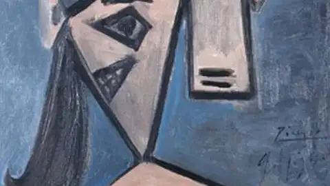 Lienzo 'Cabeza de mujer' de Pablo Picasso. Lienzo 'Cabeza de mujer' de Pablo Picasso.