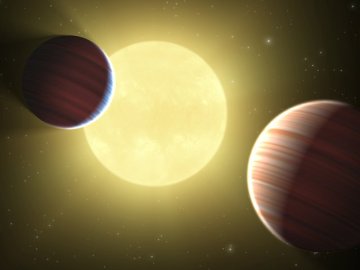 Dos planetas que orbitan alrededor de dos soles