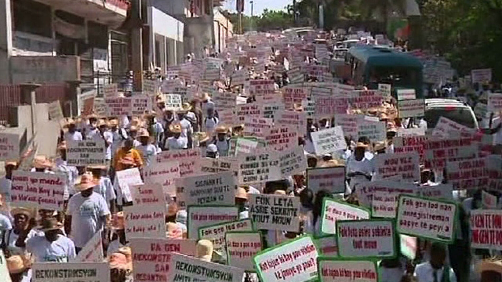 Manifestaci&oacute;n en Hait&iacute;