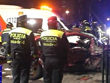 Efectivos de la Policía Local en el accidente