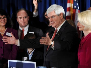 El precandidato presidencial republicano Newt Gingrich