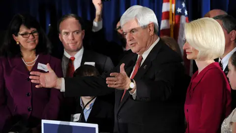 El precandidato presidencial republicano Newt Gingrich El precandidato presidencial republicano Newt Gingrich