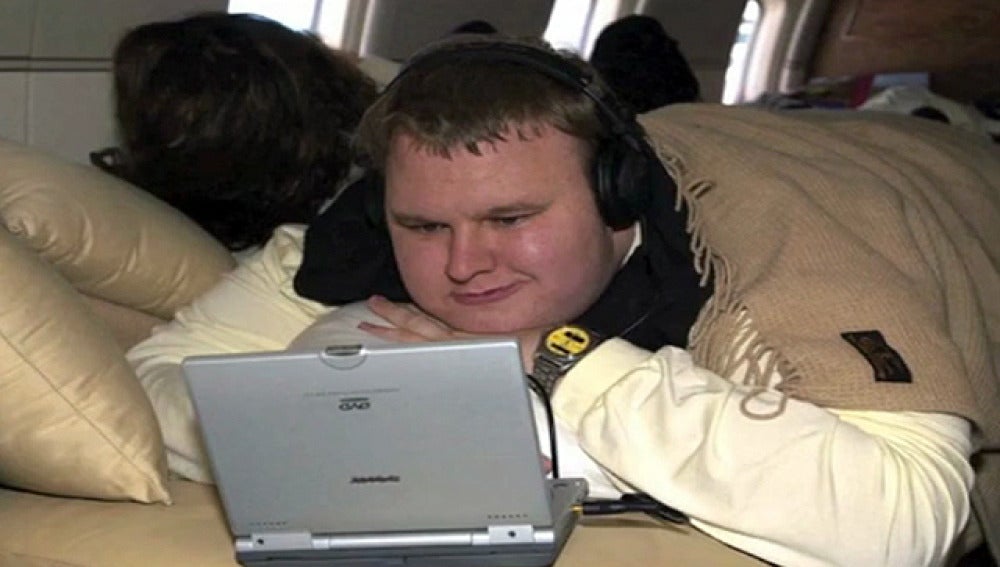 Kim Dotcom en su jet privado