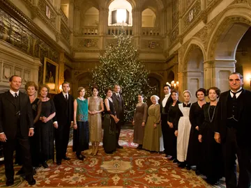 La familia Crawley y el servicio, juntos La familia Crawley y el servicio, juntos