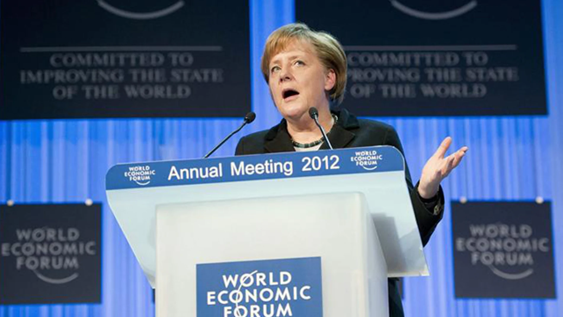 Angela Merkel en el Foro de Davos Angela Merkel en el Foro de Davos